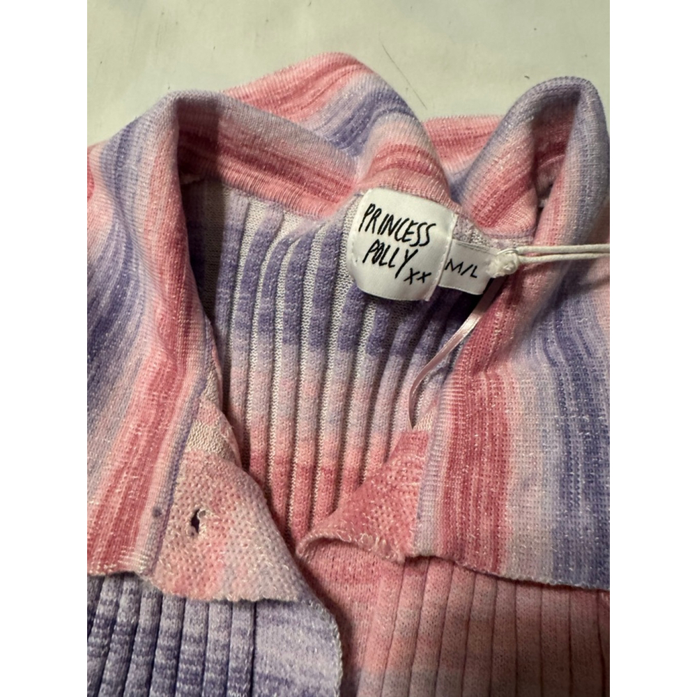 Princess Polly Zana Pink Purple Ribbed Mini Dress NWT Size Medium - Picture 6 of 9